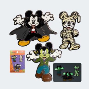 SET PINS Halloween Mickey Mouse GLOW