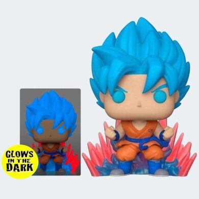 Funko Pop SSGSS Goku Veinte Veces Kaio-Ken GLOW