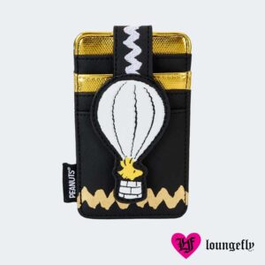 CARTERA TARJETERO Loungefly 75th Anniversary Snoopy Woodstock Hot Air Balloon