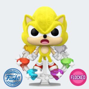 Funko Pop SUPER SONIC con ESMERALDAS FLOCKED