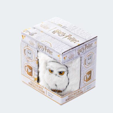 TAZA con funda de peluche Hedwig 440 ml