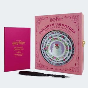 RÉPLICA Harry Potter SET JUEGO DE PLATOS con Gatos de DOLORES UMBRIDGE